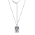 J'ADMIRE Platinum 950 Over Sterling Silver Tarot Card Death Pendant Necklace