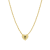 J'ADMIRE 14K Yellow Gold Over Sterling Silver Simple Initial Pendant Necklace