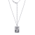 J'ADMIRE Platinum 950 Over Sterling Silver Tarot Card The World Pendant Necklace