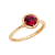 J'ADMIRE 10K Gold Crystal Ruby Simulant Solitaire Ring