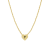 J'ADMIRE 14K Yellow Gold Over Sterling Silver Simple Initial Pendant Necklace