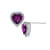 J'ADMIRE Heart Shaped Birthstone Stud Earrings