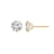LUXGEM 14K Yellow Gold Round Cut Solitaire Studs | 4 carat Cubic Zirconia