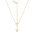 J'ADMIRE 14K Yellow Gold Over Sterling Silver Virgo Zodiac Pendant Necklace
