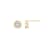 LUXGEM 14K Yellow Gold Bezel Round Cut Studs | 3 Carat Cubic Zirconia