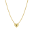J'ADMIRE 14K Yellow Gold Over Sterling Silver Simple Initial Pendant Necklace