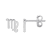 J'ADMIRE Platinum 950 Over Sterling Silver Dainty Zodiac Virgo Stud Earrings