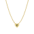 J'ADMIRE 14K Yellow Gold Over Sterling Silver Simple Initial Pendant Necklace
