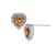 J'ADMIRE Heart Shaped Birthstone Stud Earrings
