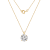 LUXGEM 10K Yellow Gold Round Cut Pendant Necklace | 3 Carat Cubic Zirconia