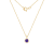 LUXGEM 10K Solid Gold Solitaire February Birthstone Necklace, 0.25 Carat
Gemstone Simulant CZ