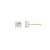 LUXGEM 10K Yellow Gold Princess Cut Solitaire Studs | 1 carat Cubic Zirconia