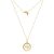 J'ADMIRE Mother of Pearl 14K Yellow Gold Over Sterling Silver Virgo
Zodiac Necklace