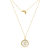 J'ADMIRE Mother of Pearl 14K Yellow Gold Over Sterling Silver Gemini
Zodiac Necklace