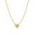 J'ADMIRE 14K Yellow Gold Over Sterling Silver Simple Initial Pendant Necklace