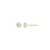 LUXGEM 10K Yellow Gold Round Cut Solitaire Studs | 1 carat Cubic Zirconia