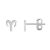 J'ADMIRE Platinum 950 Over Sterling Silver Dainty Zodiac Aries Stud Earrings