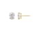 LUXGEM 10K Yellow Gold Oval Cut Solitaire Studs | 4 carat Cubic Zirconia