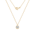LUXGEM 14K Yellow Gold Bezel Round Cut Pendant Necklace | 0.5 Carat
Cubic Zirconia