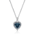 J'ADMIRE Alexandrite Simulant Platinum Over Sterling Silver Heart
Pendant with Chain