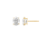 LUXGEM 10K Yellow Gold Oval Cut Solitaire Studs | 3 carat Cubic Zirconia