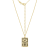 J'ADMIRE 14K Yellow Gold Over Sterling Silver Tarot Card The Moon
Pendant Necklace