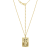 J'ADMIRE 14K Yellow Gold Over Sterling Silver Tarot Card The World
Pendant Necklace