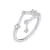 J'ADMIRE Gemini Constellation Rhodium Over Sterling Silver Ring