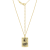 J'ADMIRE 14K Yellow Gold Over Sterling Silver Tarot Card The Sun Pendant Necklace