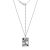 J'ADMIRE Platinum 950 Over Sterling Silver Tarot Card The Fool Pendant Necklace