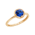J'ADMIRE 10K Gold Crystal Sapphire Simulant Solitaire Ring