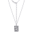 J'ADMIRE Platinum 950 Over Sterling Silver Tarot Card Strength Pendant Necklace