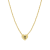 J'ADMIRE 14K Yellow Gold Over Sterling Silver Simple Initial Pendant Necklace