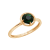 J'ADMIRE 10K Gold Crystal Emerald Simulant Solitaire Ring