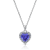 J'ADMIRE Tanzanite Simulant Platinum Over Sterling Silver Heart Pendant
with Chain