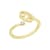 J'ADMIRE 14K Yellow Gold Over Sterling Silver Cander Horoscope Ring