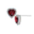 J'ADMIRE Heart Shaped Birthstone Stud Earrings