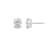 LUXGEM 10K White Gold Oval Cut Solitaire Studs | 4 carat Cubic Zirconia