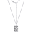 J'ADMIRE Platinum 950 Over Sterling Silver Tarot Card The Moon Pendant Necklace