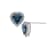 J'ADMIRE Heart Shaped Birthstone Stud Earrings