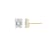 LUXGEM 10K Yellow Gold Emerald Cut Solitaire Studs | 4 carat Cubic Zirconia