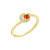J'ADMIRE 14K Yellow Gold Over Sterling Silver Sun Ring