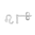 J'ADMIRE Platinum 950 Over Sterling Silver Dainty Zodiac Leo Stud Earrings