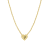 J'ADMIRE 14K Yellow Gold Over Sterling Silver Simple Initial Pendant Necklace