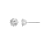 LUXGEM 10K White Gold Round Cut Solitaire Studs | 3 carat Cubic Zirconia
