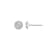 LUXGEM 14K White Gold Round Halo Studs | 0.5 Carat Cubic Zirconia