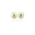 Grass Collection - Gold Over Sterling Silver Star Earrings  – 1 Intense
Green Natural Emerald