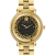 Versace Greca Flourish Black Dial Yellow Stainless Steel Bracelet Watch