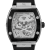 Philipp Plein The $keleton White Dial Black Bezel Silicone Strap Watch