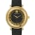 Versace Greca Flourish Black Leather Strap Watch